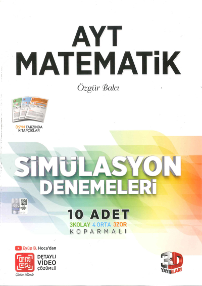 AYT Matematik 10 Adet Simülasyon Denemeleri