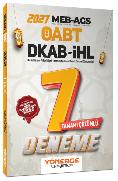 2027 ÖABT MEB-AGS DKAB Din Kültürü ve Ahlak Bilgisi Öğretmenliği 7 Deneme Çözümlü Yönerge Yayınları Fenomen Fotokopi - YKS - KPSS - ALES