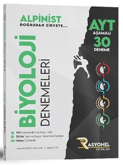 AYT Biyoloji Alpinist Aşamalı 30 Deneme Rasyonel Yayınları Fenomen Fotokopi - YKS - KPSS - ALES
