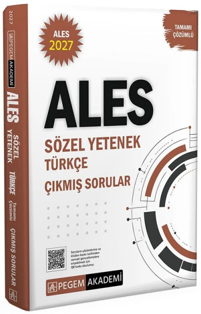 2027 ALES Sözel Yetenek Türkçe Çıkmış Sorular Çözümlü Pegem Akademi Yayınları Fenomen Fotokopi - YKS - KPSS - ALES