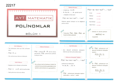 Rehber Matematik 1 Günde AYT FULL Tekrar Fenomen Fotokopi - YKS - KPSS - ALES