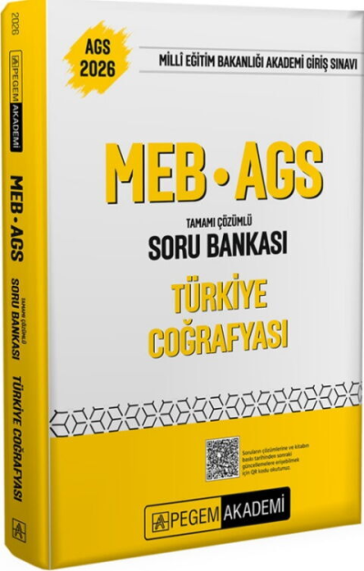 2026 MEB AGS Türkiye Coğrafyası Tamamı Çözümlü Soru Bankası Pegem Yayınları Fenomen Fotokopi - YKS - KPSS - ALES