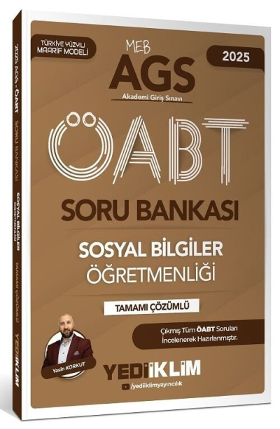 2025 ÖABT Sosyal Bilgiler Öğretmenliği Soru Bankası Çözümlü Yediiklim Yayınları Fenomen Fotokopi - YKS - KPSS - ALES