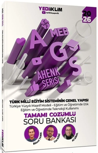 2026 MEB-AGS Türk Milli Eğitim Sisteminin Genel Yapısı Soru Bankası Çözümlü Ahenk Serisi Yediiklim Yayınları Fenomen Fotokopi - YKS - KPSS - ALES