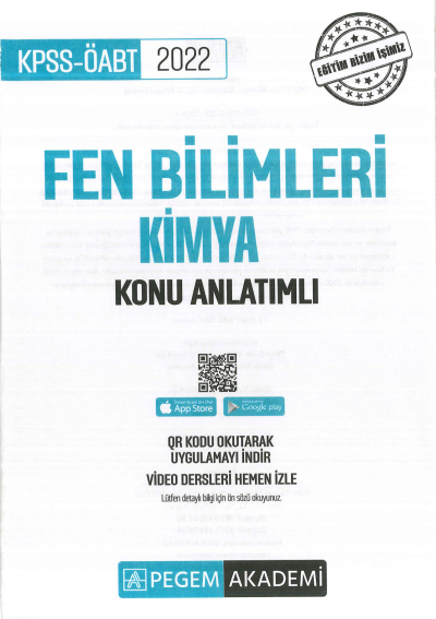 FEN BİLİMLERİ KONU ANLATIMI KİMYA Fenomen Fotokopi - YKS - KPSS - ALES