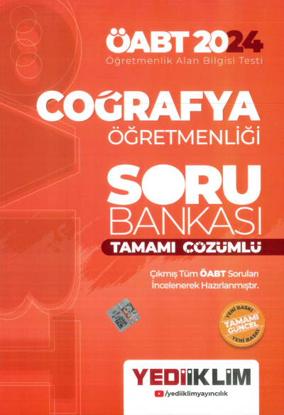 COĞRAFYA ÖĞRETMENLİĞİ SORU BANKASI TAMAMI ÇÖZÜMLÜ Fenomen Fotokopi - YKS - KPSS - ALES