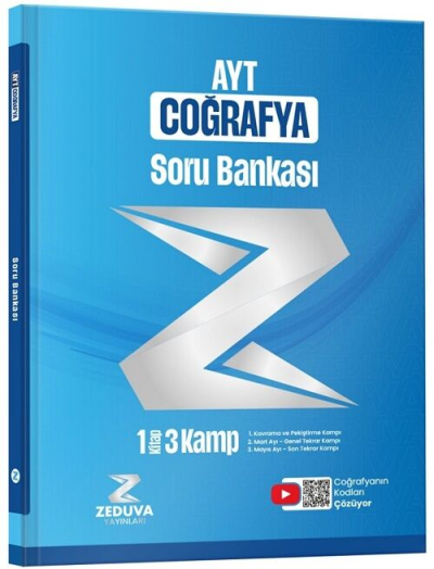 Coğrafyanın Kodları AYT Coğrafya 1 Kitap 3 Kamp Soru Bankası Zeduva Yayınları Fenomen Fotokopi - YKS - KPSS - ALES