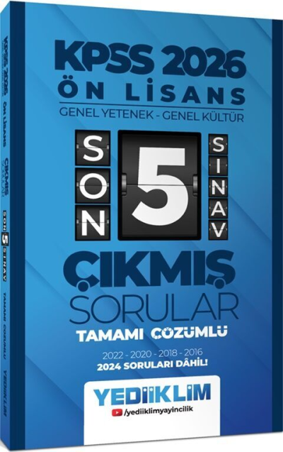 2026 KPSS Ön Lisans Genel Yetenek Genel Kültür Tamamı Çözümlü Son 5 Sınav Çıkmış Sorular Yediiklim Yayınları Fenomen Fotokopi - YKS - KPSS - ALES