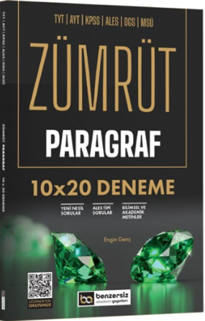 Zümrüt Paragraf 10x20 Deneme Benzersiz Akademi Yayınları Fenomen Fotokopi - YKS - KPSS - ALES