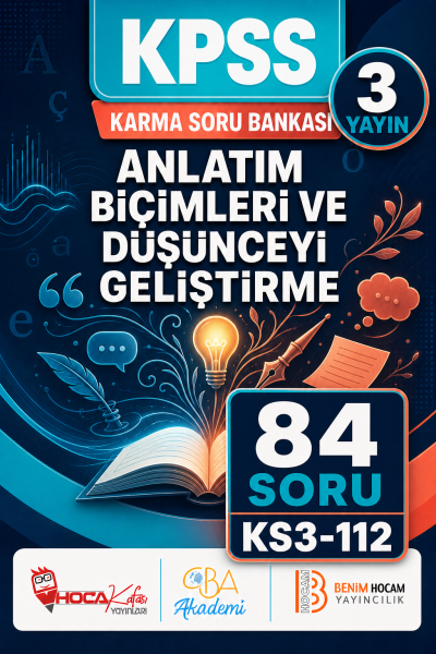 Anlatım Biçimleri ve Düşünceyi Geliştirme 3 Yayın 84 Soru (Benim Hocam - CBA - Hoca Kafası Yayınları) Fenomen Fotokopi - YKS - KPSS - ALES