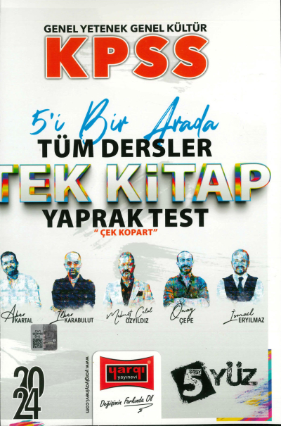 5'İ 1 ARADA TÜM DERSLER TEK KİTAP YAPRAK TEST (5 YÜZ SERİSİ) Fenomen Fotokopi - YKS - KPSS - ALES