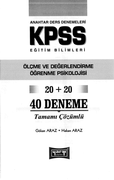 ÖLÇME VE ÖĞRENME 20+20 Fenomen Fotokopi - YKS - KPSS - ALES