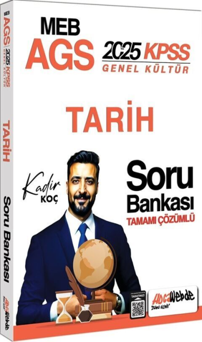 2025 MEB-AGS Tarih Soru Bankası Çözümlü HocaWebde Yayınları Fenomen Fotokopi - YKS - KPSS - ALES