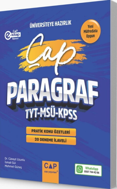 TYT MSÜ KPSS Türkçe Anlam Bilgisi Üniversiteye Hazırlık 20 Deneme İlaveli Çap Yayınları Fenomen Fotokopi - YKS - KPSS - ALES