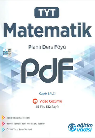 TYT Matematik PDF Planlı Ders Föyü Video Çözümlü Eğitim Vadisi Yayınları Fenomen Fotokopi - YKS - KPSS - ALES