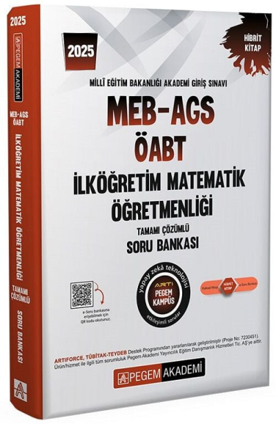 2025 MEB-AGS-ÖABT İlköğretim Matematik Öğretmenliği Tamamı Çözümlü Soru Bankası Pegem Akademi Yayıncılık Fenomen Fotokopi - YKS - KPSS - ALES