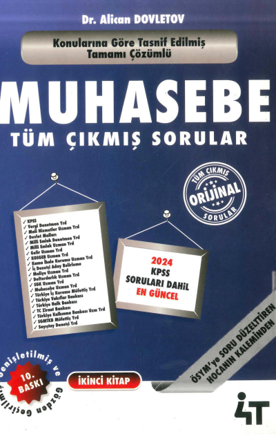 4T Yayınları Muhasebe Çıkmış Sorular 2. Kitap Alican Dovletov Fenomen Fotokopi - YKS - KPSS - ALES
