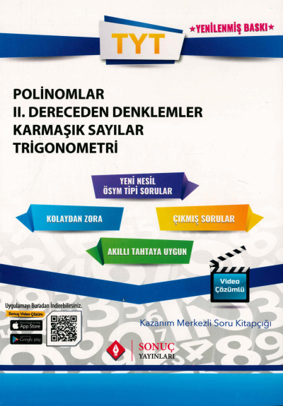 POLİNOMLAR 2. DERECEDEN DENKLEMLER KARMAŞIK SAYILAR TRİGONOMETRİ SORU KİTAPÇIĞI Fenomen Fotokopi - YKS - KPSS - ALES