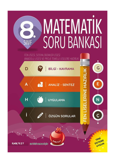 8. Sınıf Dahi Genç Matematik Soru Bankası Nartest Yayınları Fenomen Fotokopi - YKS - KPSS - ALES