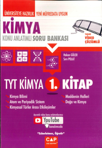 TYT KİMYA KONU ANLATIMLI SORU BANKASI 1. KİTAP Fenomen Fotokopi - YKS - KPSS - ALES