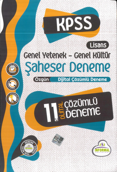 GY-GK ŞAHSESER 11 DİJİTAL ÇÖZÜMLÜ DENEME Fenomen Fotokopi - YKS - KPSS - ALES