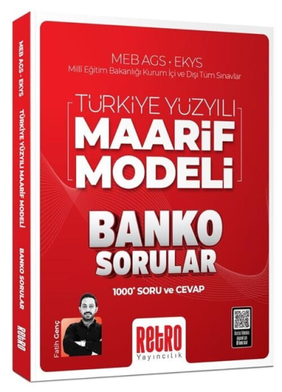 2026 MEB AGS EKYS Türkiye Yüzyılı Maarif Modeli Banko Sorular 1000 Soru ve Cevap Retro Yayıncılık Fenomen Fotokopi - YKS - KPSS - ALES