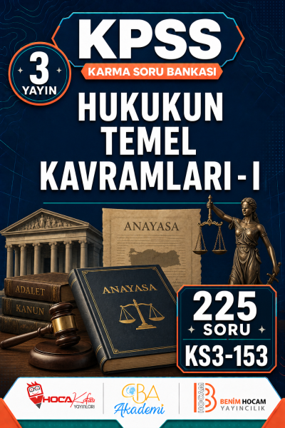 Hukukun Temel Kavramları - I 3 Yayın 225 Soru (Benim Hocam - CBA - Hoca Kafası Yayınları)