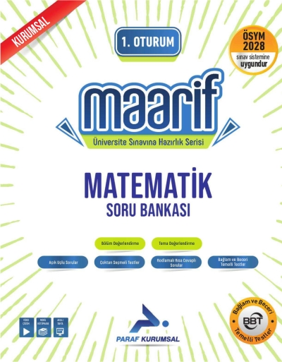 2028 Maarif TYT Matematik Soru Bankası Paraf Yayınları Fenomen Fotokopi - YKS - KPSS - ALES
