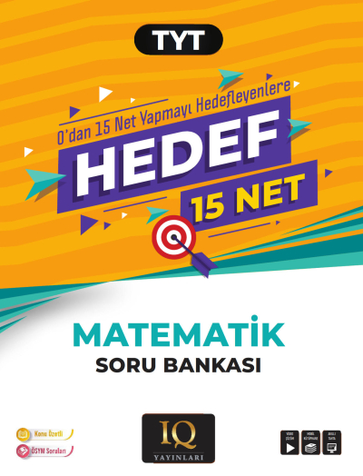 TYT Matematik Hedef 15 Soru Bankası IQ Yayınları Fenomen Fotokopi - YKS - KPSS - ALES