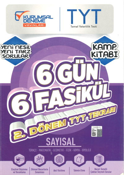 TYT Sayısal 6 Gün 6 Fasikül Yarıyıl Genel Tekrar Kamp Kitabı Fenomen Fotokopi - YKS - KPSS - ALES