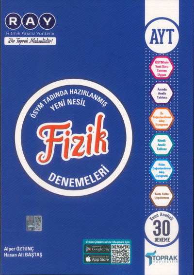 AYT Fizik Konu Analizli 30 Deneme Toprak Yayıncılık Fenomen Fotokopi - YKS - KPSS - ALES