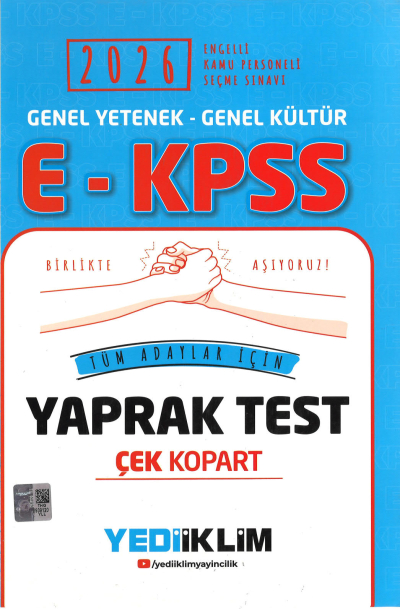 2026 E-KPSS Genel Kültür Genel Yetenek Tüm Adaylar İçin Çek Kopart Yaprak Test Yediiklim Yayınları Fenomen Fotokopi - YKS - KPSS - ALES