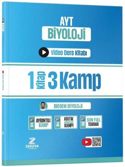 AYT Biosem Biyoloji Video Ders Kitabı - Semih Akpınar Zeduva Yayınları Fenomen Fotokopi - YKS - KPSS - ALES