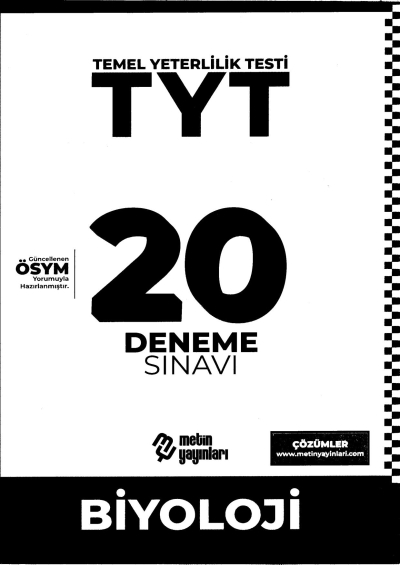 TYT Biyoloji 20 Deneme
