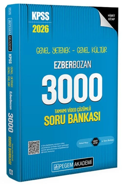 2026 KPSS Genel Yetenek Genel Kültür Ezberbozan 3000 Tamamı Video Çözümlü Soru Bankası Pegem Akademi Yayıncılık Fenomen Fotokopi - YKS - KPSS - ALES
