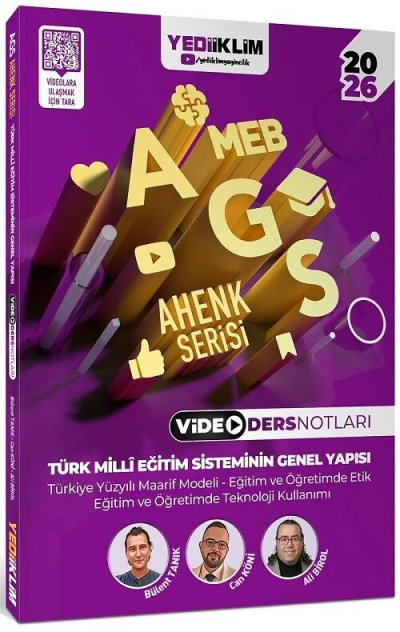 2026 MEB-AGS Türk Milli Eğitim Sisteminin Genel Yapısı Video Ders Notları Ahenk Serisi Yediiklim Yayınları Fenomen Fotokopi - YKS - KPSS - ALES
