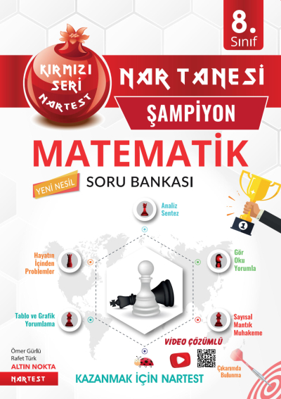 8. Sınıf Nar Tanesi Son Prova Matematik Soru Bankası Nartest Yayınları Fenomen Fotokopi - YKS - KPSS - ALES