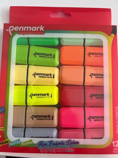 PENMARK 12'Lİ FOSFORLU KALEM SETİ Fenomen Fotokopi - YKS - KPSS - ALES