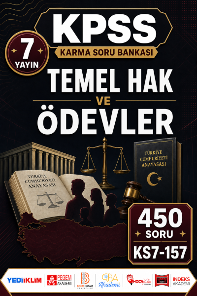 Temel Hak ve Ödevler 7 Yayın 450 Soru Fenomen Fotokopi - YKS - KPSS - ALES