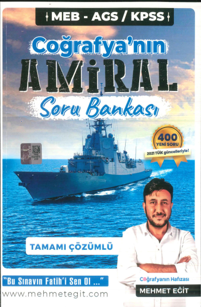 2025 MEB AGS KPSS Coğrafya Amiral Soru Bankası Tamamı Çözümlü Eğit Akademi Fenomen Fotokopi - YKS - KPSS - ALES