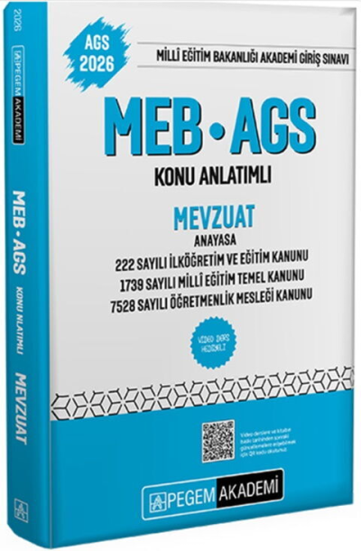 2026 MEB-AGS Konu Anlatımlı Mevzuat Pegem Akademi Yayıncılık Fenomen Fotokopi - YKS - KPSS - ALES