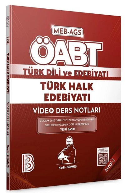 2025 ÖABT MEB-AGS Türk Dili ve Edebiyatı Türk Halk Edebiyatı Video Ders Notları Bengi-3 Kadir Gümüş Benim Hocam Yayınları