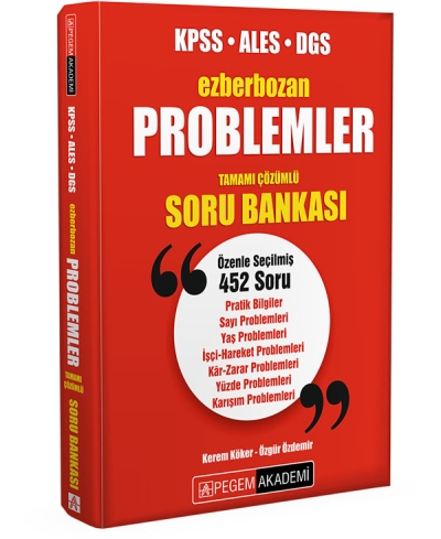 KPSS ALES DGS Problemler Ezberbozan Soru Bankası Pegem Yayınları Fenomen Fotokopi - YKS - KPSS - ALES