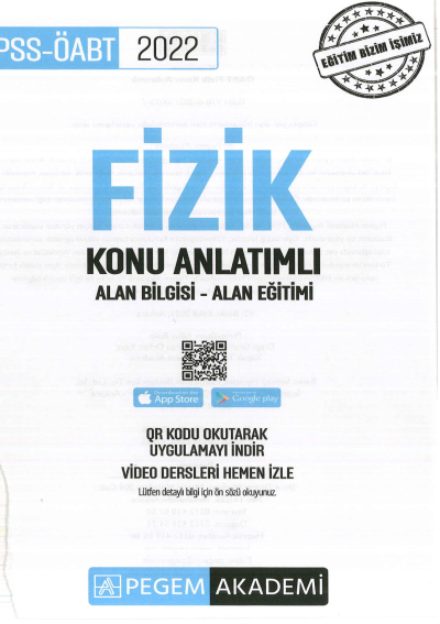 FİZİK KONU ANLATIMI ALAN BİLGİSİ-ALAN EĞİTİMİ Fenomen Fotokopi - YKS - KPSS - ALES