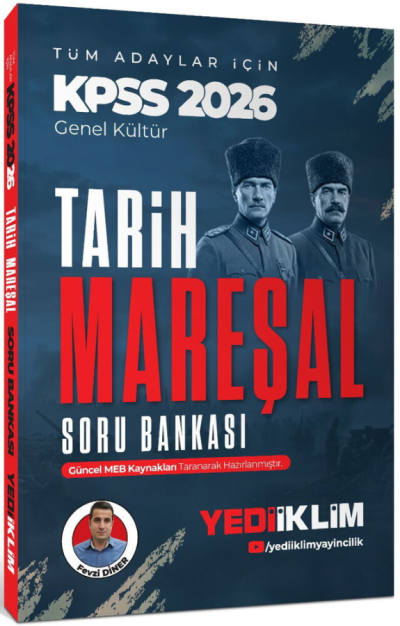 2026 KPSS Mareşal Genel Kültür Tarih Tüm Adaylar İçin Soru Bankası Yediiklim Yayınları Fenomen Fotokopi - YKS - KPSS - ALES