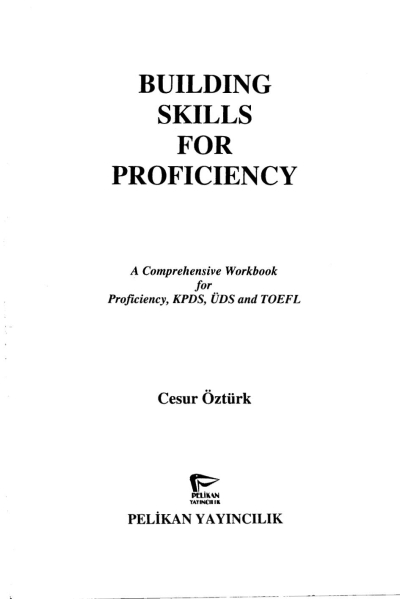 Building Skills For Proficiency Cesur Öztürk Fenomen Fotokopi - YKS - KPSS - ALES