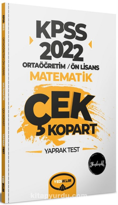 KPSS Ortaöğretim Ön Lisans Genel Yetenek Genel Kültür Matematik Çek Kopart Yaprak Test Fenomen Fotokopi - YKS - KPSS - ALES