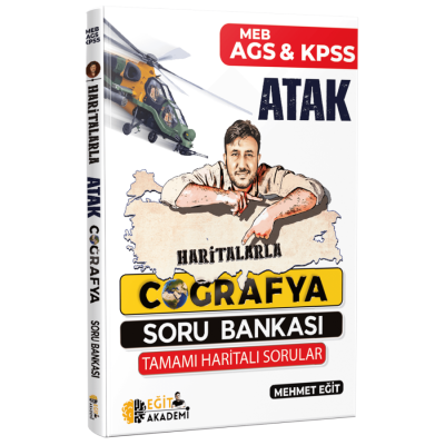 2025 MEB AGS KPSS Haritalarla Atak Coğrafya Soru Bankası Eğit Akademi Fenomen Fotokopi - YKS - KPSS - ALES