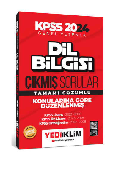 2024 KPSS Dil Bilgisi Konularına Göre Tamamı Çözümlü Çıkmış Sorular (2008-2023) Fenomen Fotokopi - YKS - KPSS - ALES