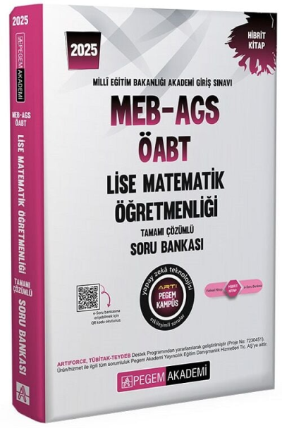 2025 MEB-AGS-ÖABT Lise Matematik Öğretmenliği Tamamı Çözümlü Soru Bankası Pegem Akademi Yayıncılık Fenomen Fotokopi - YKS - KPSS - ALES